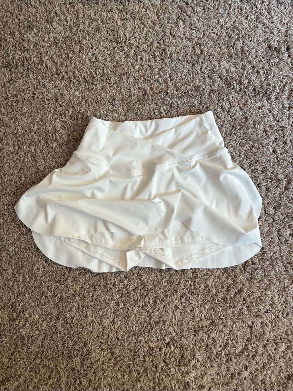 Women’s White Active Skort with Built-in Shorts